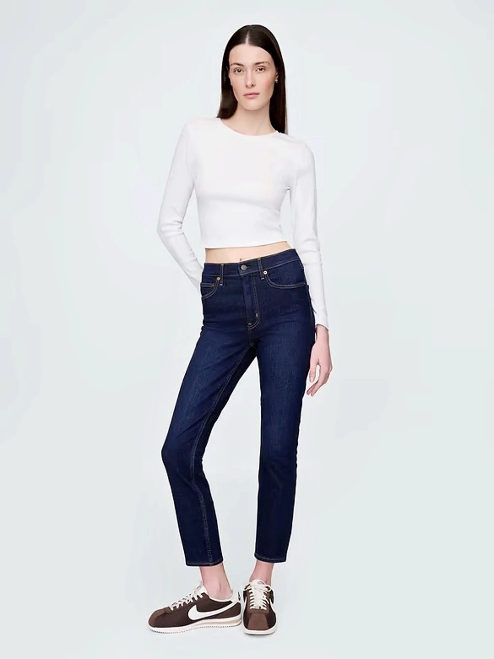 GAP High Rise Vintage Slim Jeans Straight Leg Blue Size 28